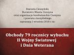 OBCHODY 79 ROCZNICY WYBUCHU II WOJNY ŚWIATOWEJ I DNIA WETERANA