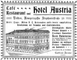 Reklama Hotelu Austria, początek XX w.