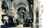 Wnętrze kościoła, pocztówka z 1890 r.