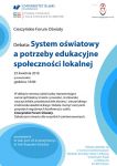 System oświatowy a potrzeby edukacyjne społeczności lokalnej