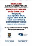 Bezpłatne konsultacje i porady dotyczące zdrowia osób starszych