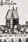 Kościół dominikański , fragm Panoramy Cieszyna D. Meissnera 1637 r, ze zbiorów <a href='http://www.muzeum-cieszyn.ox.pl/' target=_blank>MSC</a>, fot. D. Dubiel