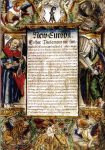 Strona przedtytułowa mapy Europy, S. Munster. “Cosmografia”, H. Petri: Bazylea, 1545  ze zbiorów biblioteki i Archiwum im. Tschammera