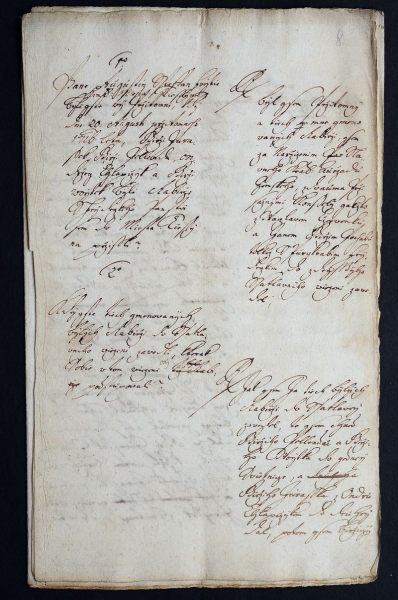 Sprawozdania i oświadczenia ławników miejskich oraz miejskich chirurgów (felczerów) w sprawie przebiegu przesłuchania przez sąd ławniczy w Cieszynie w sierpniu 1716 r. czterech zbójników z państwa frydeckiego